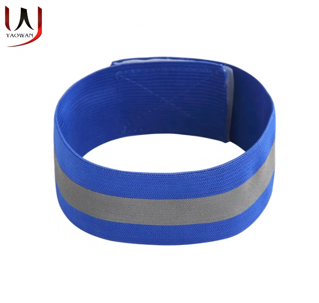 factory wholesale high visibility elastic safety reflective running cycle safely armband wrist band for runners walkers cyclists