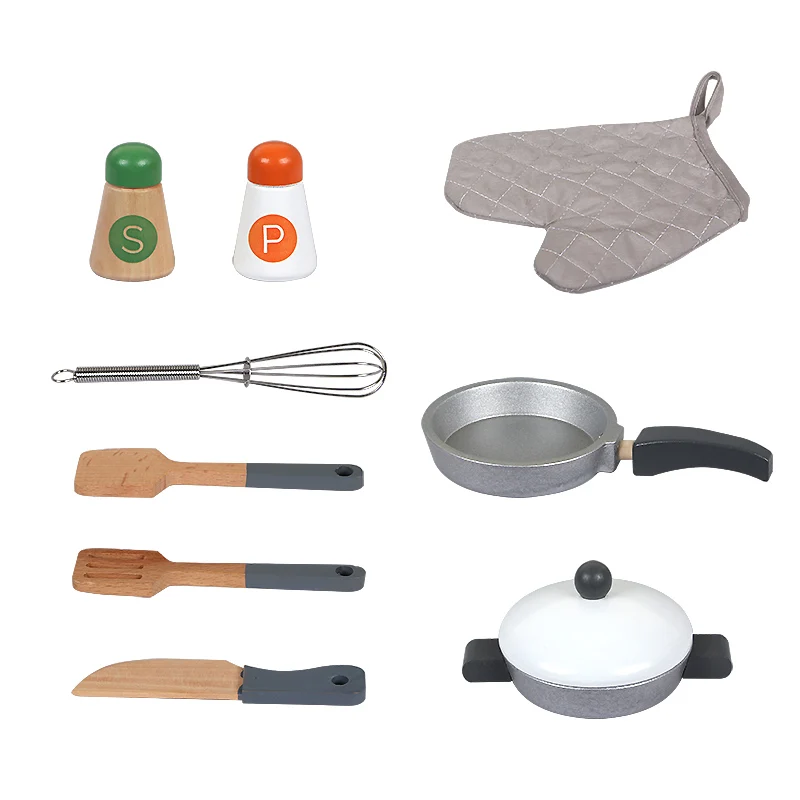 New Wooden Big Kitchen Toy B Home Cooking Table Children Simulation Kitchen Toys Set Wooden Toy Kitchen