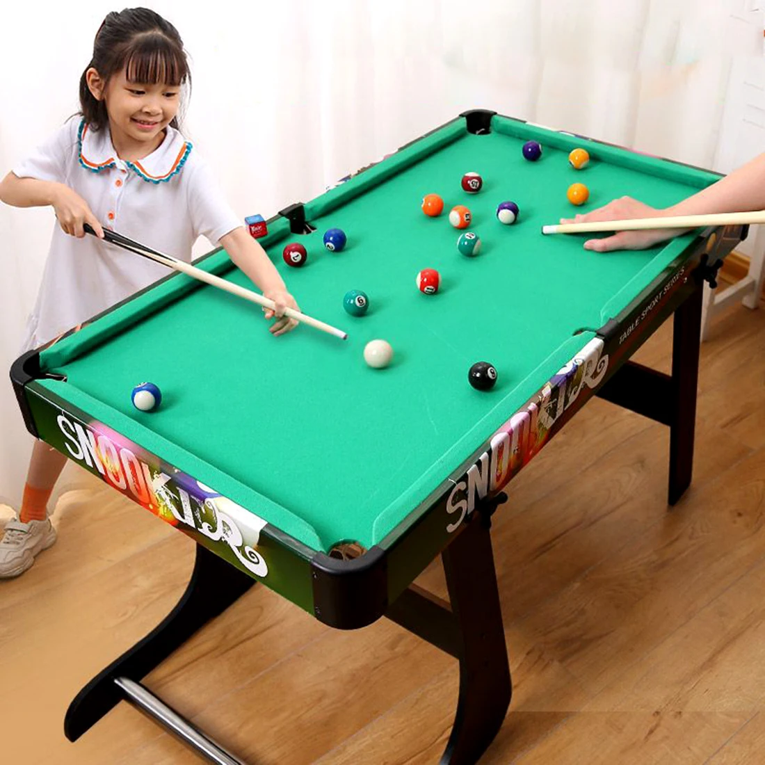 Mini Pool Table Top Games 36-Inch Tabletop Billiards Table Set with 16 Pool Balls 2 Cues 1 Triangle Rack 2 Chalks & 1 Brush