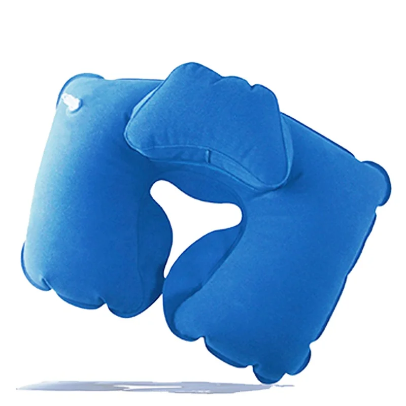 Promotion gifts inflatable travel neck pillow plastic car seat head support rest for kids and