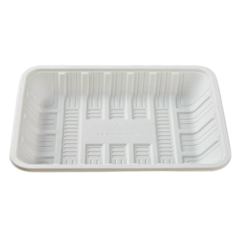 Biodegradable Cornstarch  Food  Trays Disposable Packaging Food Tray
