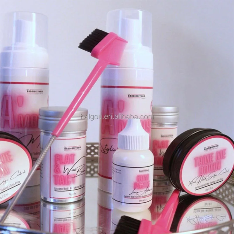 Hot Selling Private Label Waterproof Lace Glue Edge Control Hair Wax Stick And Lace Tint Spray For HD Closure