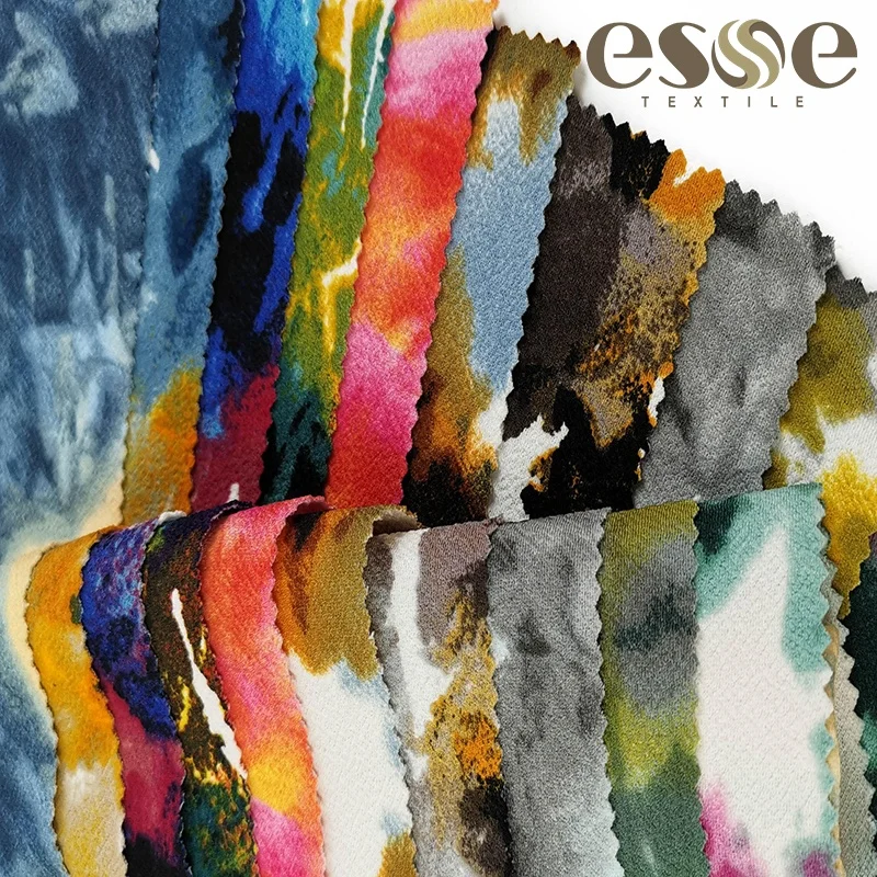 Трикотажная ткань из полиэстера трикотажная с жаккардовым принтом София тиснение