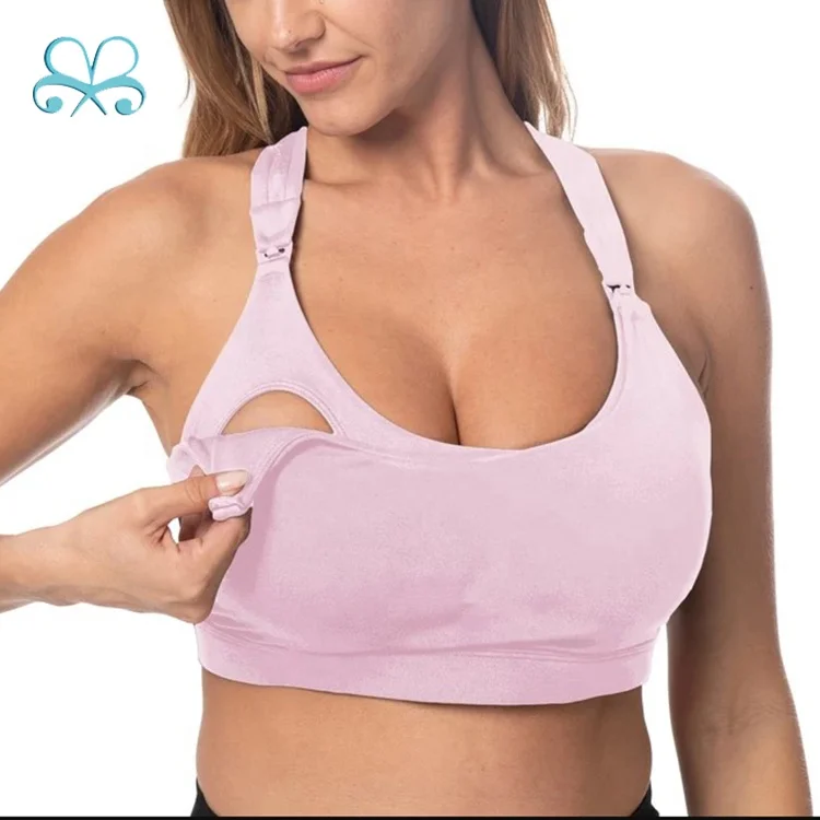 Hot Sale Custom Maternity Clothing Breastfeeding Maternity Nursing Sports Bra