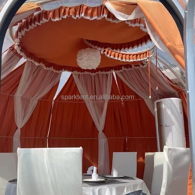 Romantic Round Sunroom Transparent Garden PC Dome House Tent for 4 Seasons