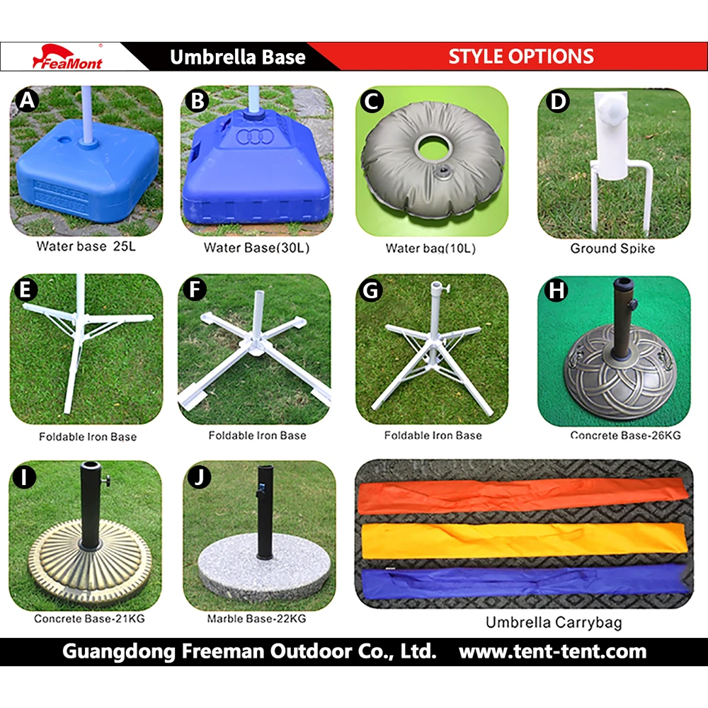 FEAMONT Leisure Aluminium Patio Garden Parasol Sun Shade Outdoor Cafe Beach Umbrella