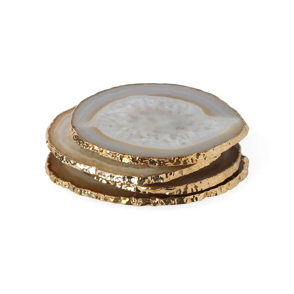 2020 Hot Selling Gongfu Tea Serving Tray Agate Coaster For Tea Coffee Cup