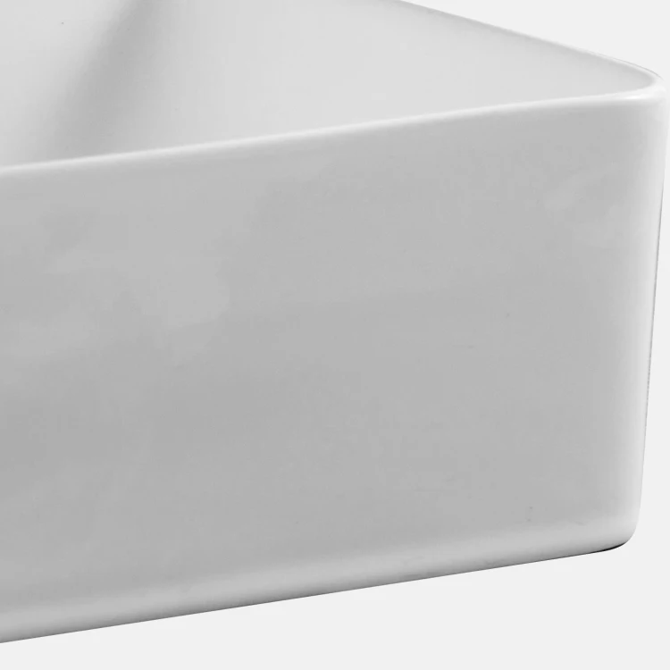 Luxury Modern Style Bathroom Art Basin Sinks Ceramic Rectangular Wall Hung Basin Bathroom Sinks For Hotel