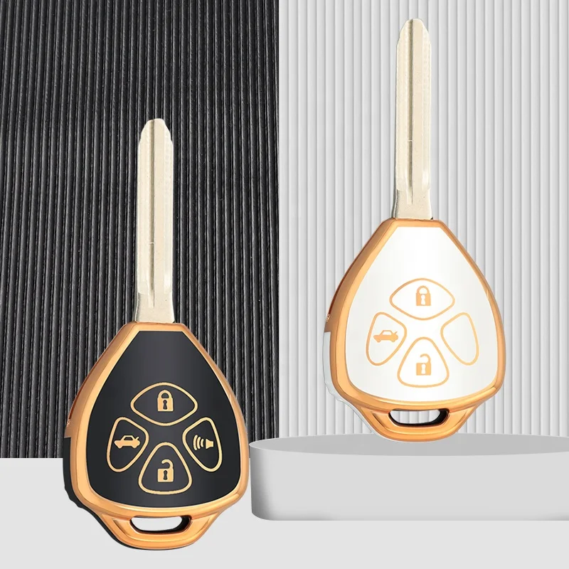 Soft TPU Remote Car Key Case For Toyota Corolla Camry Reiz RAV4 Crown Avalon Venza Matrix Yaris 4Runner Blank Bag