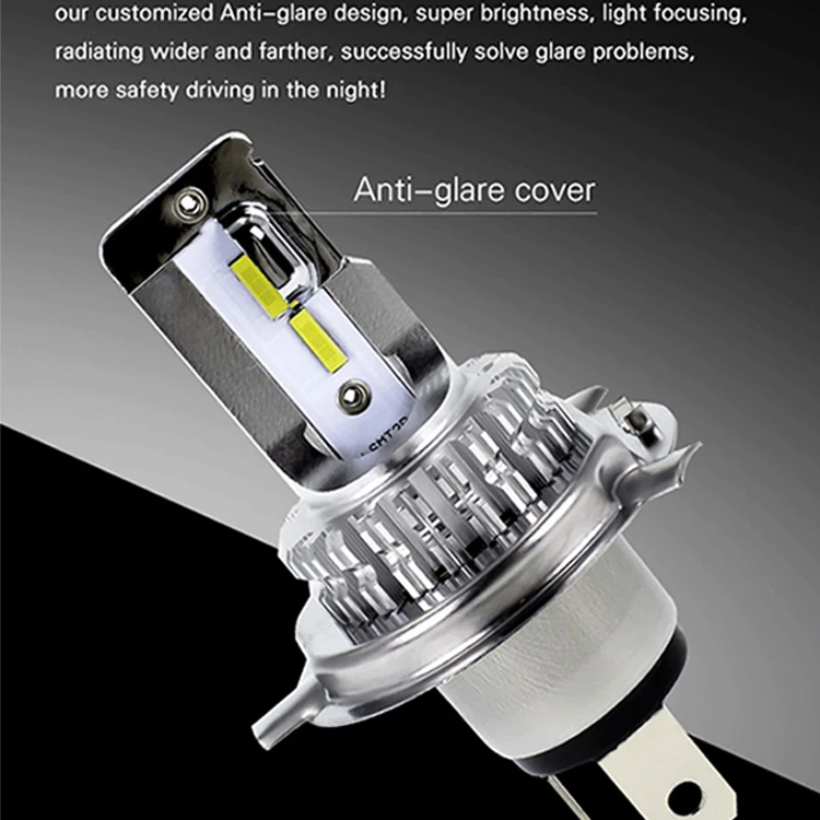 Super Bright 3000LM Motorcycle Headlight 6500K 3000LM DC12V AC 11V-60V H4 HS1 H6 BA20D P15D P45T Scooter Motorbike Head Lamp