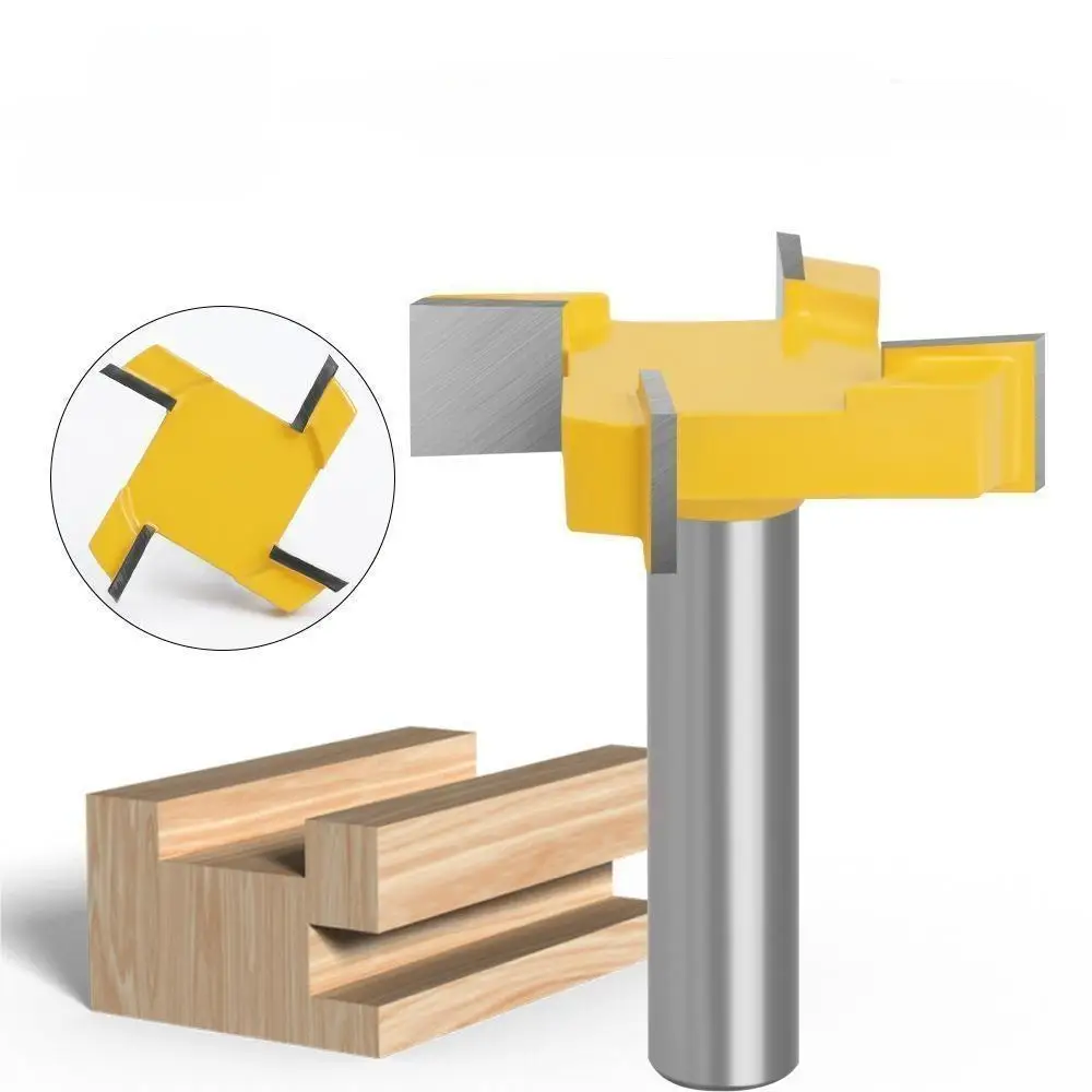 1pc 4 Flute T Type Milling Cutter Woodworking Tool Router Bits For Wood Industrial Grade Milling Cutter