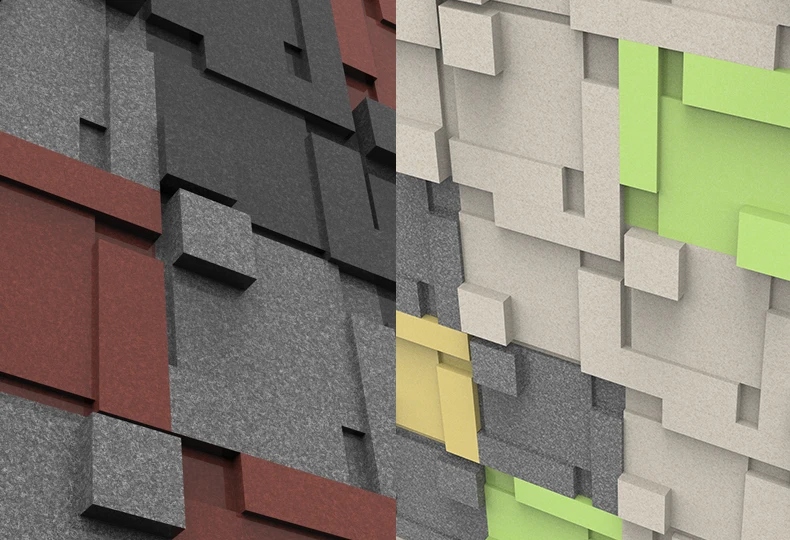 Home Office Studio 3D Sound Proofing Polyester Fiber acoustic wall panel for decoration