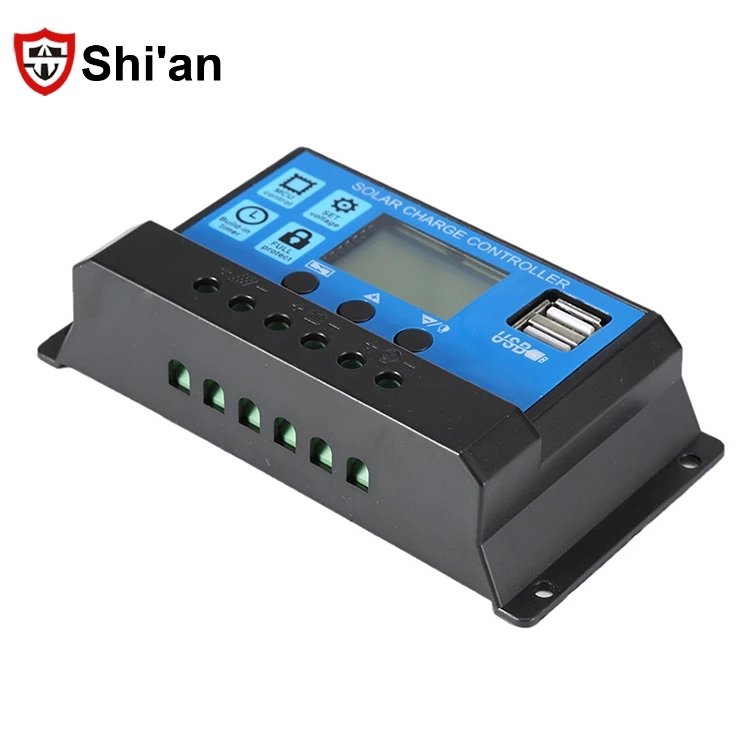 Высокое качество, оптовая продажа, дешевый ЖК-дисплей 12 В, 10 А, ШИМ контроллер солнечной зарядки