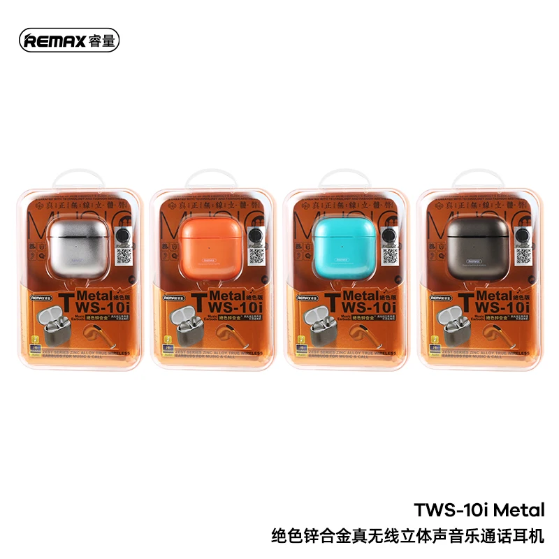 Remax наушники-вкладыши TWS Bluetooth 5 3 наушники музыка вызова hi-fi звук TWS-10i металла 2022 Новый продукт! Беспроводные