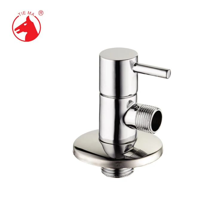 European design brass triangle valve with cross handle