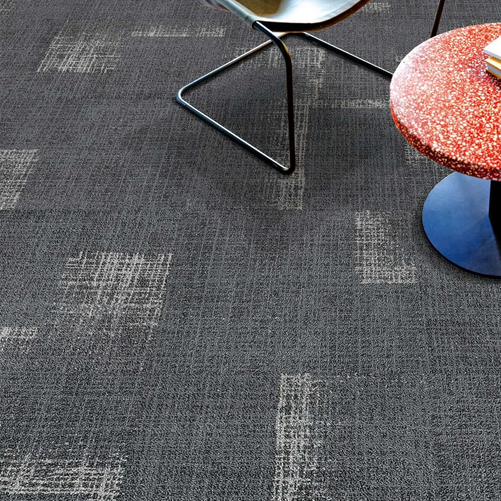 Eco-friendly High Quality Modular Nylon PVC Backing Carpet Tiles 50*50cm commercial solution dyed nylon office carpet tiles