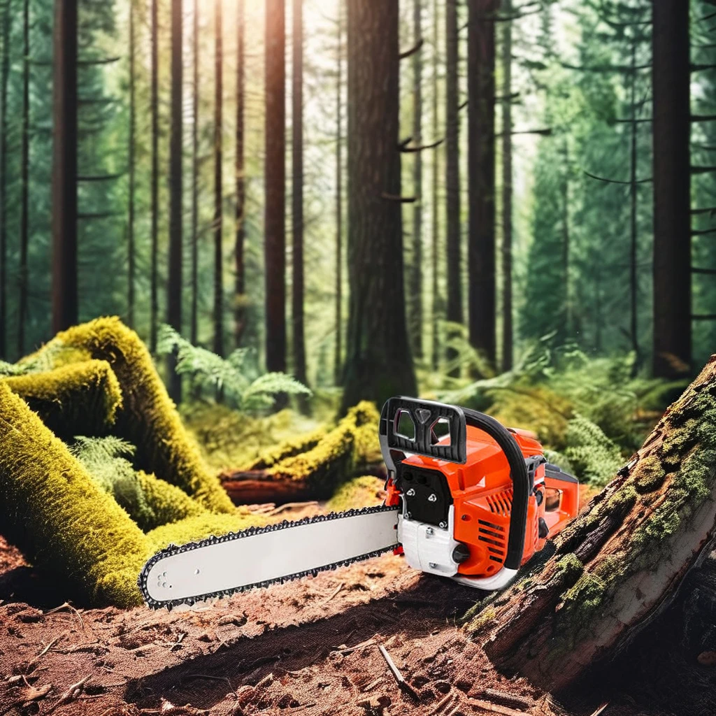 China Factory Supplied Good Quality 72cc High-power Gasoline Logging Saw Handheld Home Petrol Wood Cutting Machine