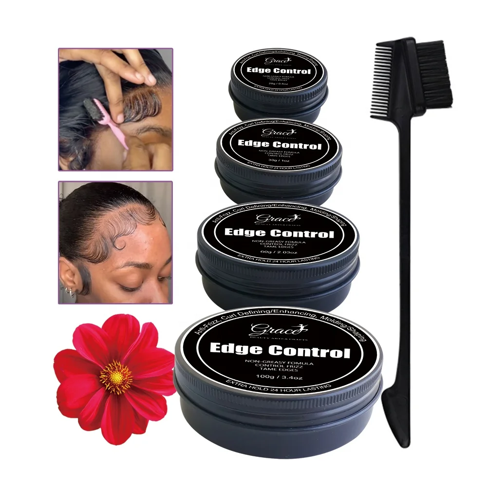 Private label hair styling tools Non-Residue Wax Stick Edge Tamer strong hold long lasting hair edge control gel for baby hair