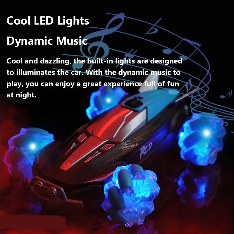 Custom Low Price 360 2.4Ghz High Quality Watch Gesture Package Remote Control Spray Off Road Clambing Toy Rc Stunt Car