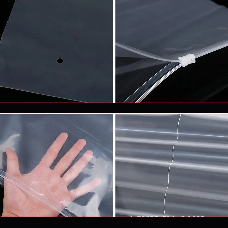 Hot Selling Recyclable Zip Packaging Bag Slider Zipper Lock Self Sealing Frosted Zipper Bag for Clothing
