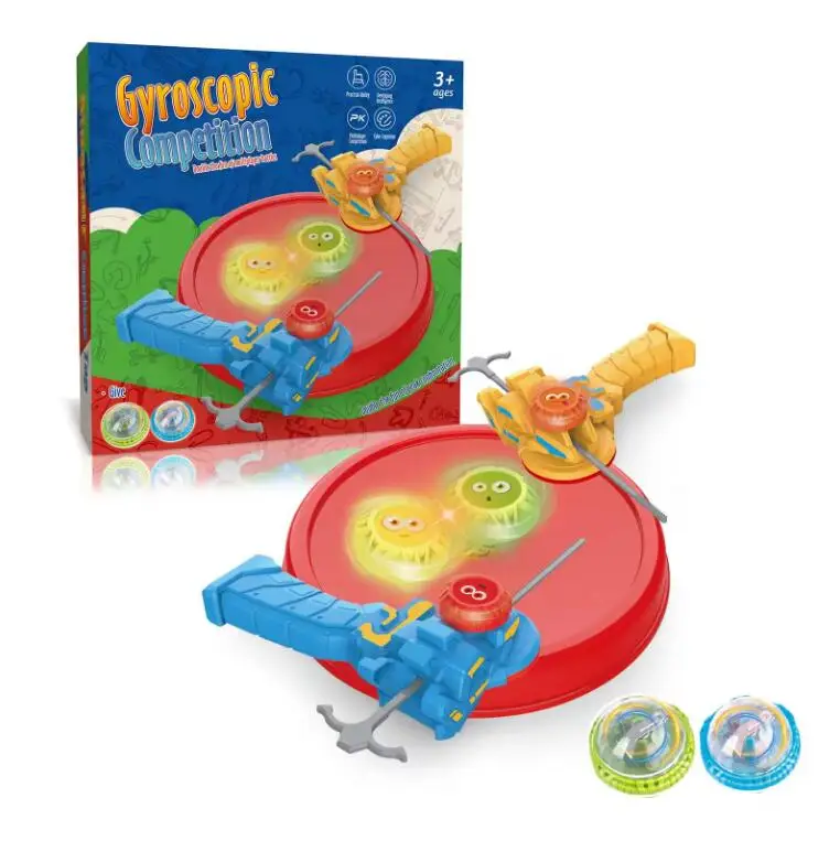Hot Selling Multiplayer Battle Gyro Games Lighting Flashing Spinning Top Toy For Boys
