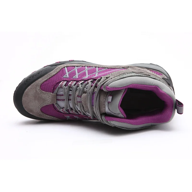 Hanagal factory price wholesale best suede leather waterproof outdoor autumn trekking shoes for women