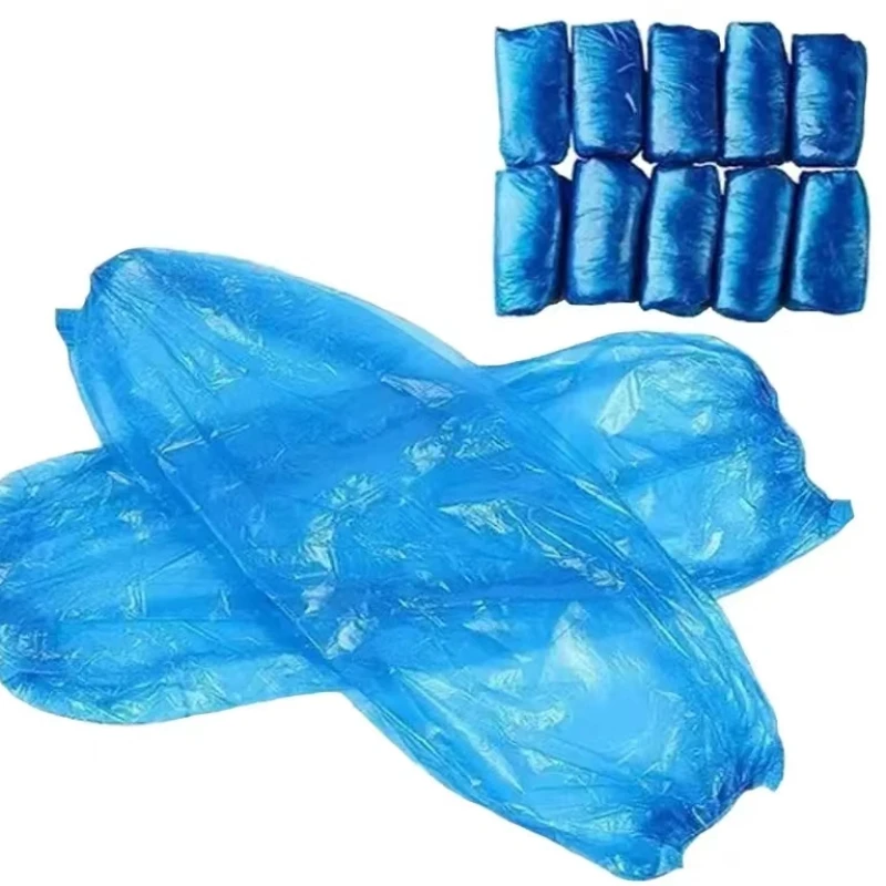 Free Sample Disposable Waterproof Oversleeve Oil-proof Odorless PE Arm Cover Plastic Sleeve Cover