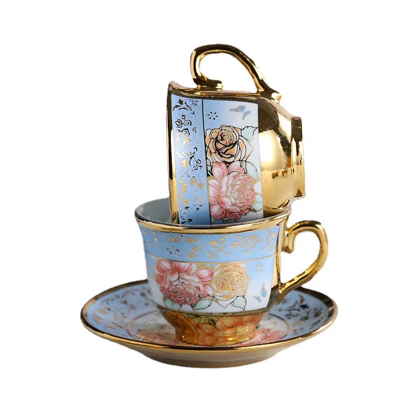 Wholesale 2023 new Creative ceramic mugs European style coffee cup Promotional gift set coffee mug and saucer