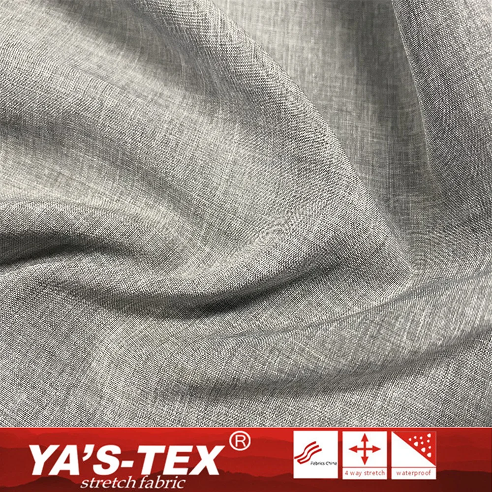 Recycled Yarn Polyester Spandex Woven Eco Friendly Sustainable Cationic Style Fabric for Garment