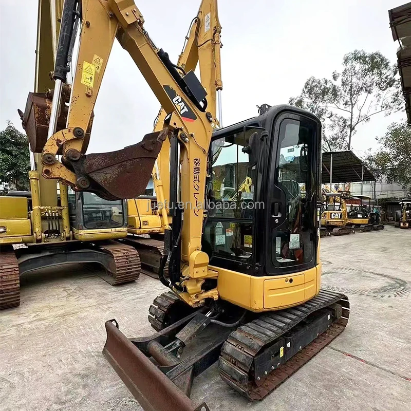 JUEFU free shipping Used crawler digger CAT303E 3 tons digger Engine Model Cat C1.1T Engine Power mini Used excavator For sale
