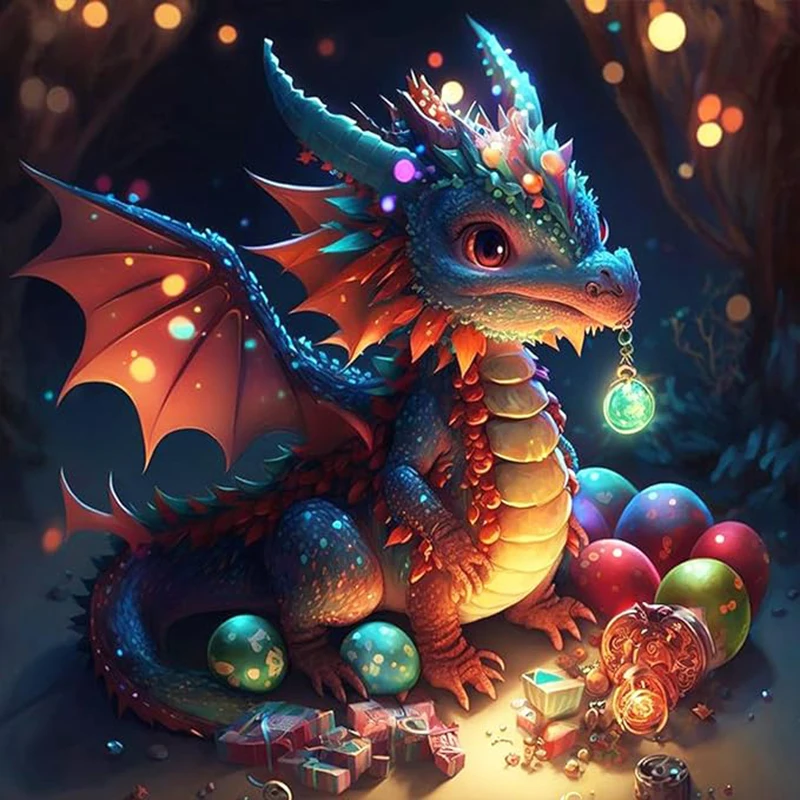 Dragon Long diamond doz puzzle 3d crystal doz puzzle diamond art painting kit wall art