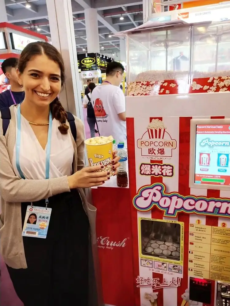 Новейший профессиональный автоматический торговый автомат для попкорна