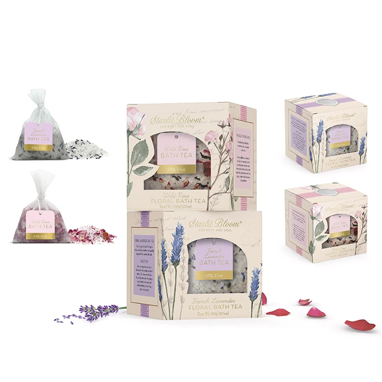 Floral Relax Tube Private Label Private label Spa Soak Natural Bath Salt With flowers Lavender
