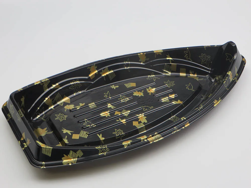 Disposable japanese sushi boat food container sushi plastic container for sea food