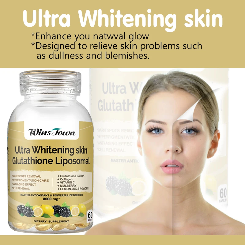 Private Label Ultra Whitening skin Glutathiones Liposomal Softgel Anti Aging Supplement Glutathiones Capsules for skin