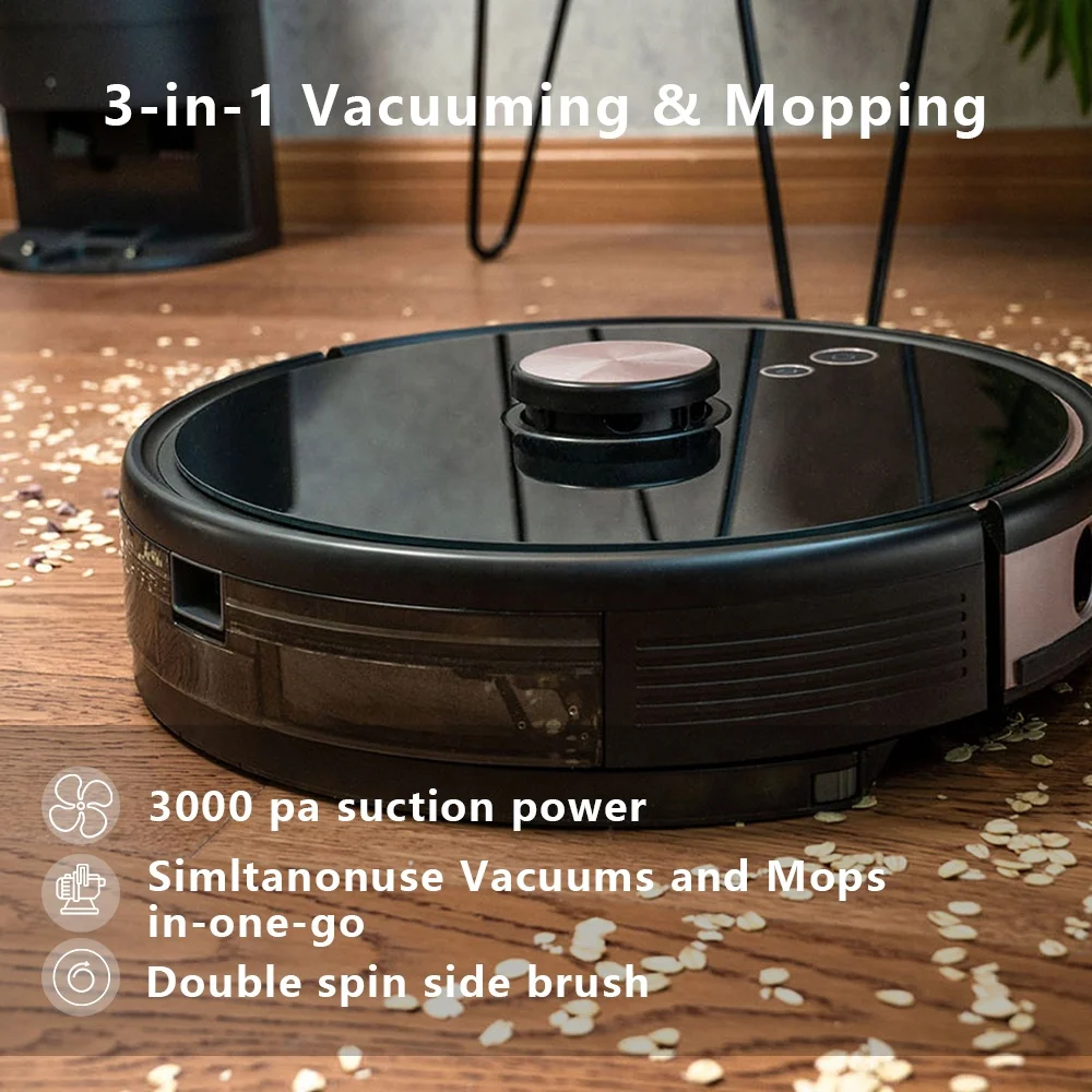 Factory Robot Vacuum Cleaner Wifi APP Alexa  Robot Vacuum Cleaner Prices with Wet and Dry Mop Sweep