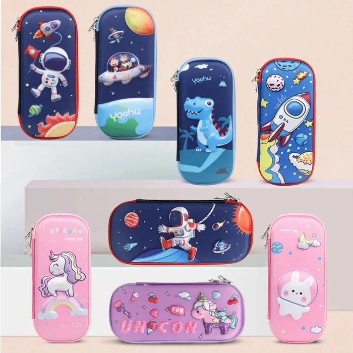 2024 Kawaii 3D Carton Hard Shell School Pencil Case Cute Stationery for Girls