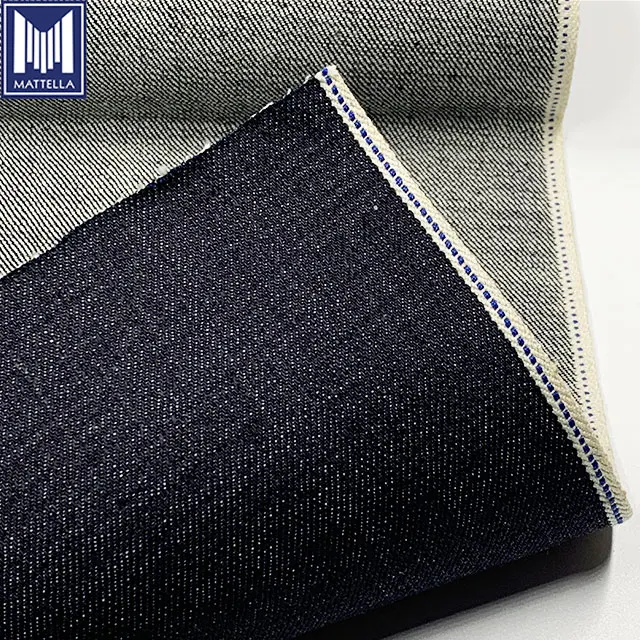 100% Cotton vintage raw material 14oz heavy weight japanese selvedge denim fabric for men women lady jeans jackets