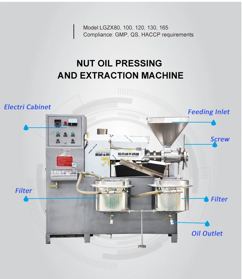 Multi-Functional Automatic Screw Cold Sesame Olive Oil Refinery Press Machine Soybean Oil Mill Machine