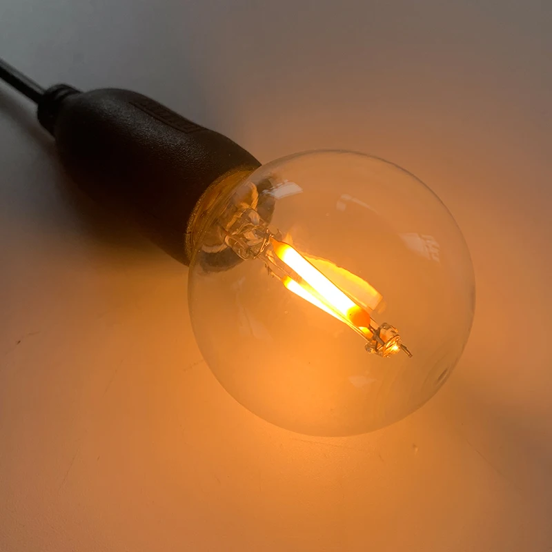 Outdoor String Lights Bulbs Hanging Garden tent Lamp LED Bulb with Switch LED Light Bulb For Adapter Power Bank