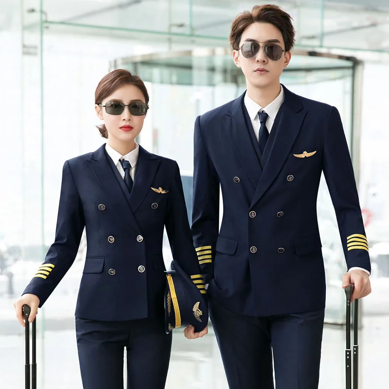 pilot uniform Captain uniform female airline pilot Stewardess occupational work ground uniform