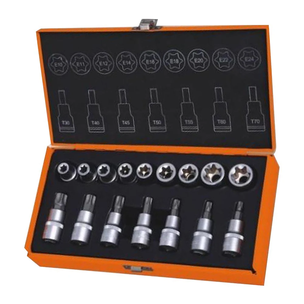 
Remove Screws 16pcs 1/2 DR Torx Bit Socket Set 
