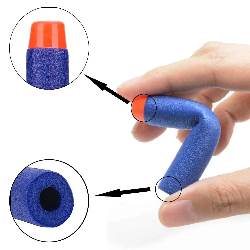 Foam Darts Refill Bullets Pack Compatible Tactical Elite Soft Bullets Ammo For Blasters Guns Toys 10PCS/Pack 7.2cm