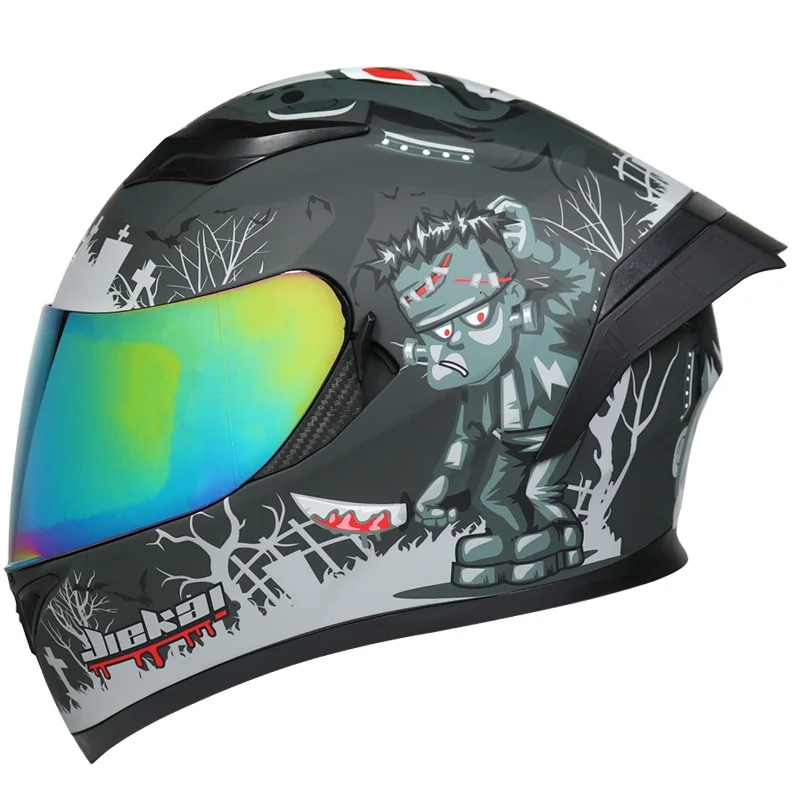 Professional motocross helmet full face racing helmet DOT approved JIEKAI double lens series Capacete Casco helmet motorcycle