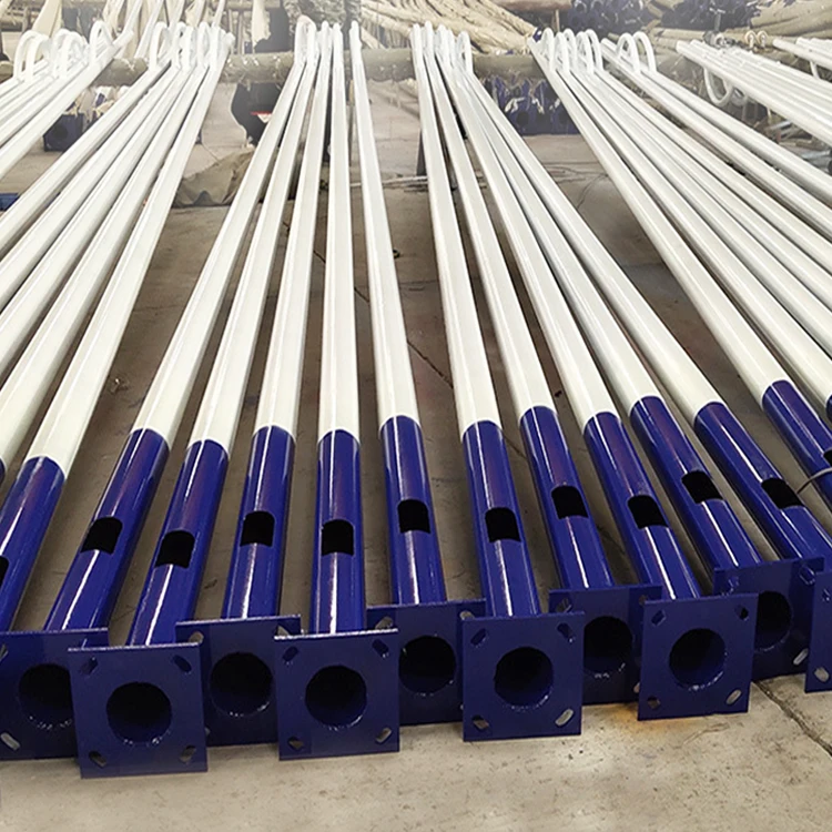 Outdoor Street Light Pole 6M Galvanized Square Light/Single Arm Road Light Pole