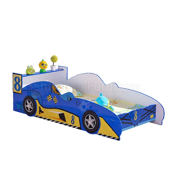Hot Selling  Children Furniture Sets High Quality HDF Car Bed For Kids