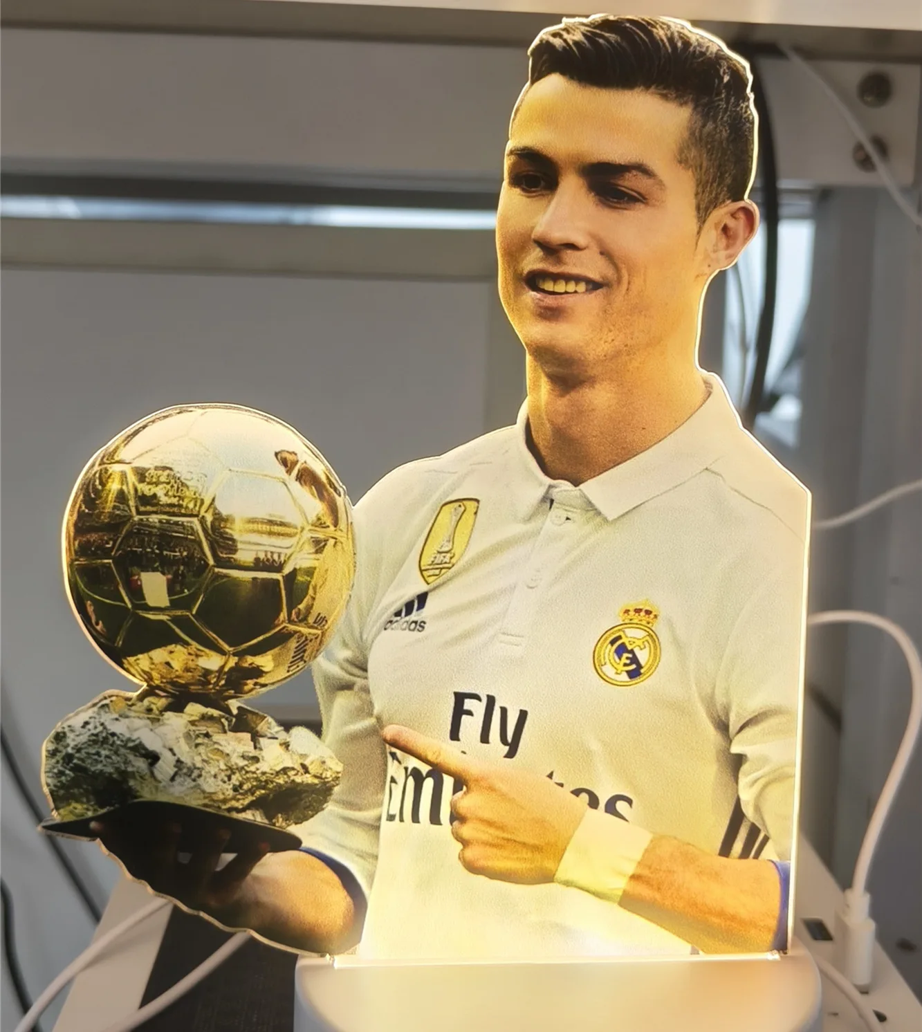 Soccer Player Messi 3D illusion Lamp for Boys, UV Night Light Creative Gifts for Soccer Fans Kids Teens Men Birthday Christmas