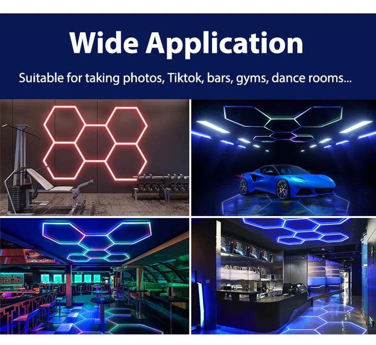 Factory Direct Sale customized Hot Selling RGB Hexagon Lighting Led Work Light