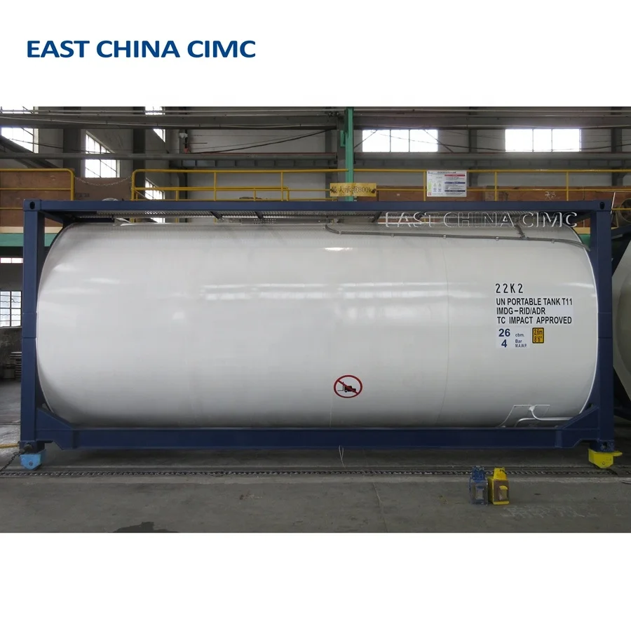22000liters 20ft Shipping Container LNG ISO Tanker For Chemical Liquid Transport