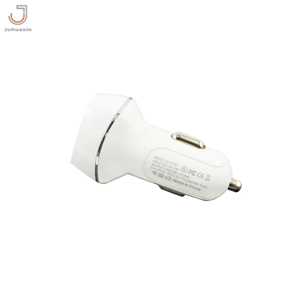 JUHUAXIN Car Charger Portable CE QC3.0 MINI A+C PD36W 18W adapter compatible for phone 15 16 samsung xiaomi oppo